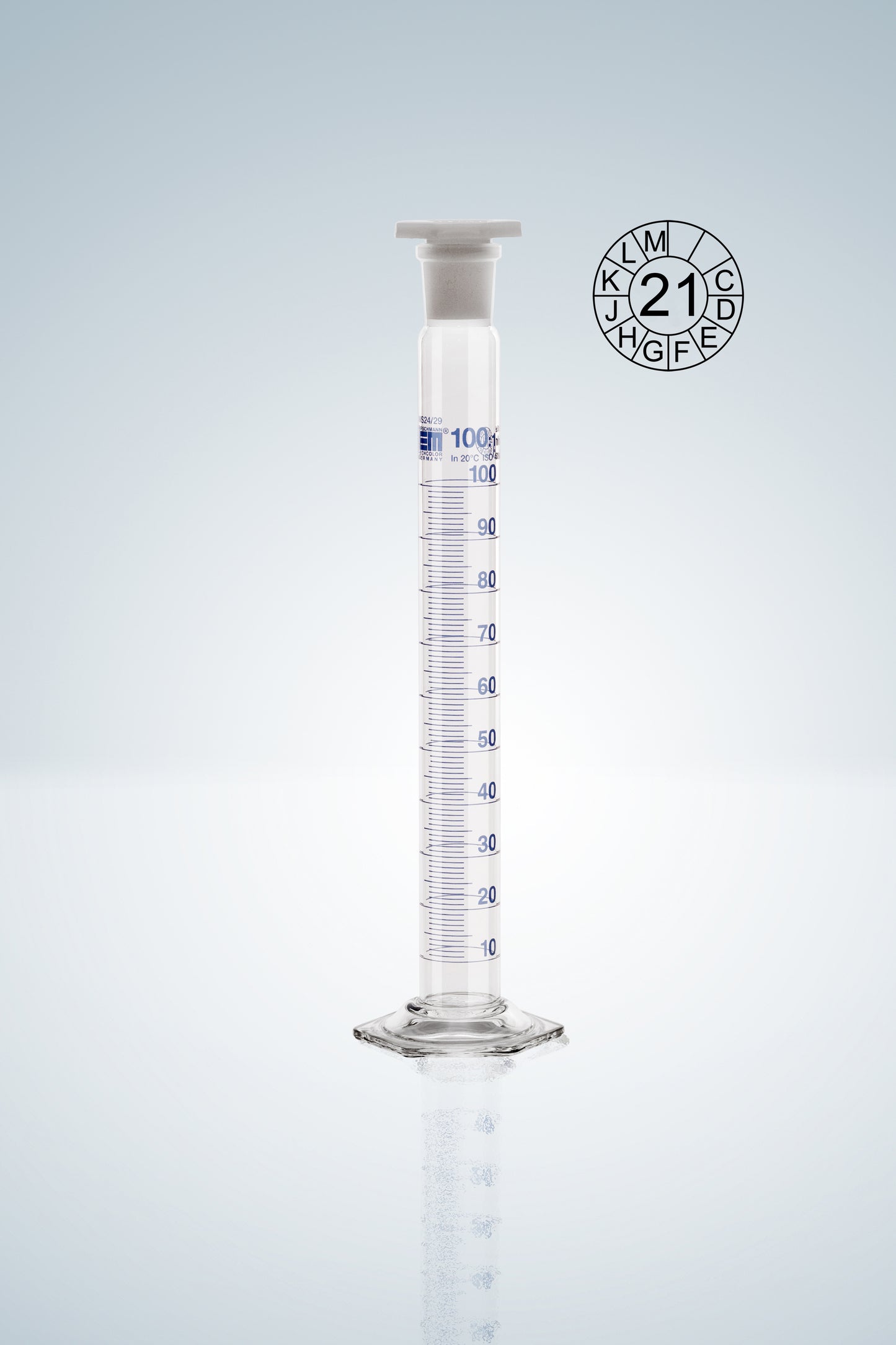Measuring cylin. DURAN&reg;, cl.A, blue grad