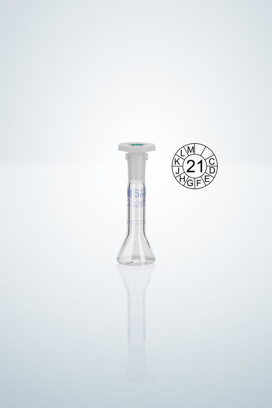 Volumetric flask DURAN&reg;, cl.A, blue grad
