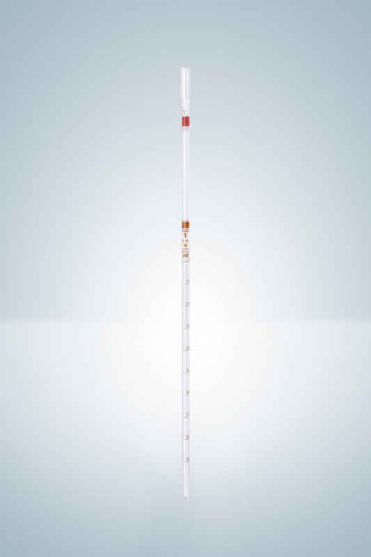 Grad. pipettes, cl. B, amber stain grad.
