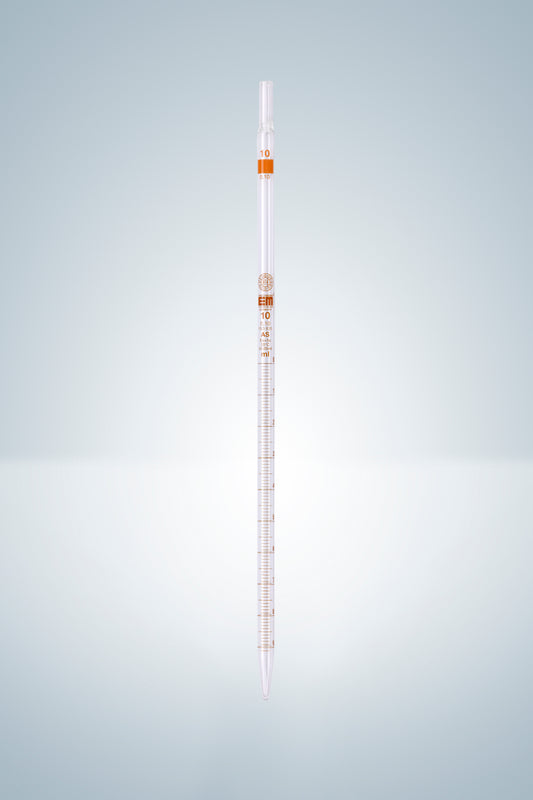 Grad. pipettes, cl. B, amber stain grad.