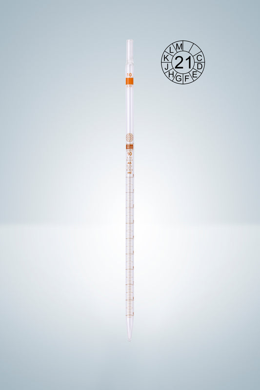 Grad.pipettes, cl. AS, amber stain grad.