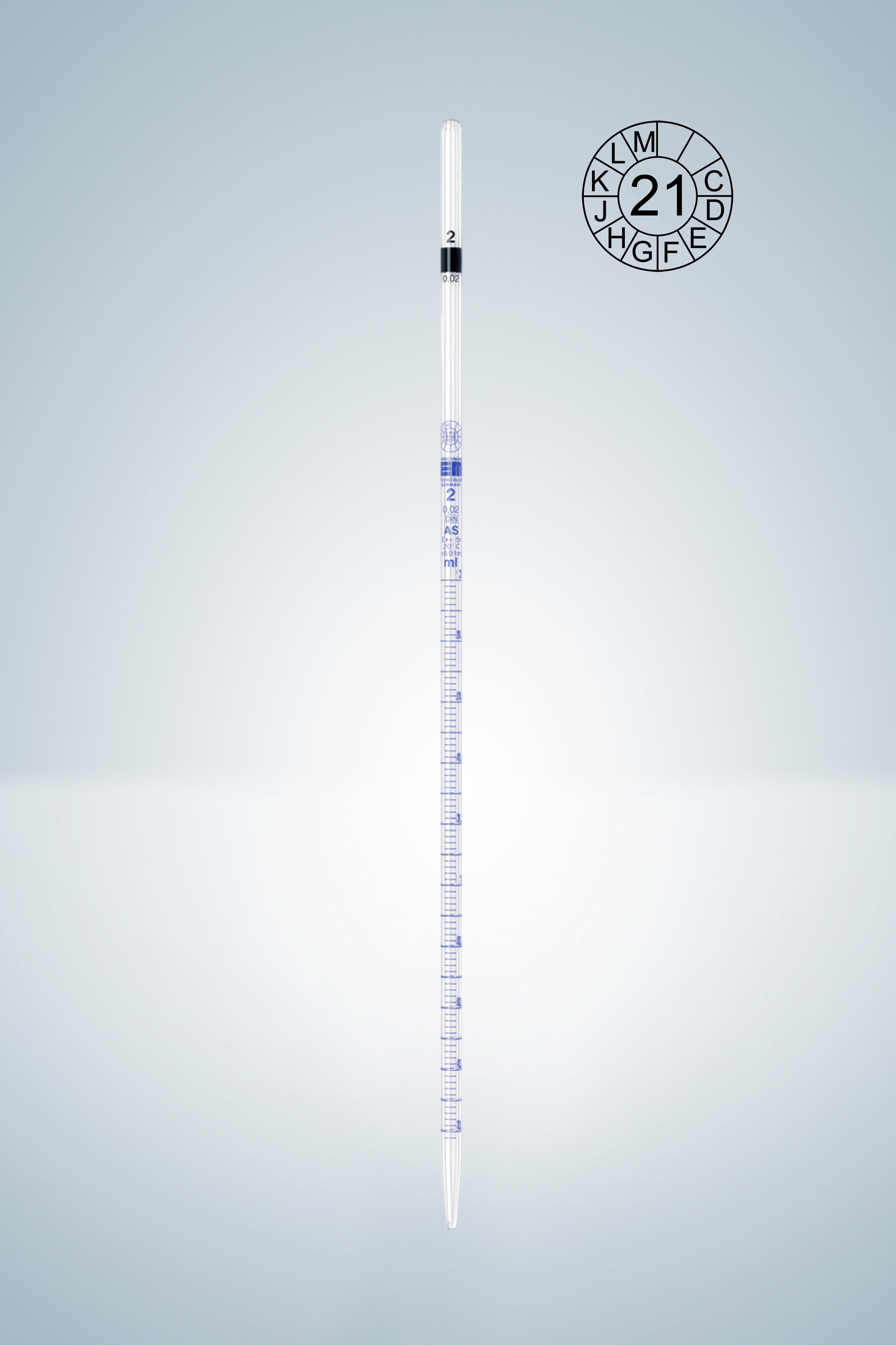Graduated pipettes, cl. AS, blue grad.– ESSLAB