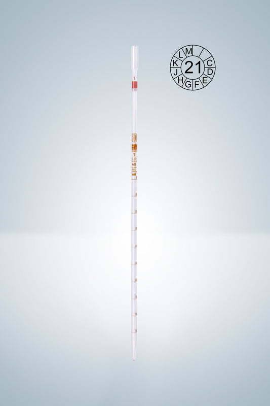 Graduated pipettes, cl. AS, amber grad.
