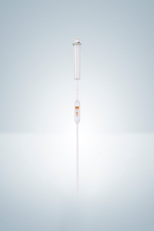 Volumetr. Pipet. with piston, amber grad