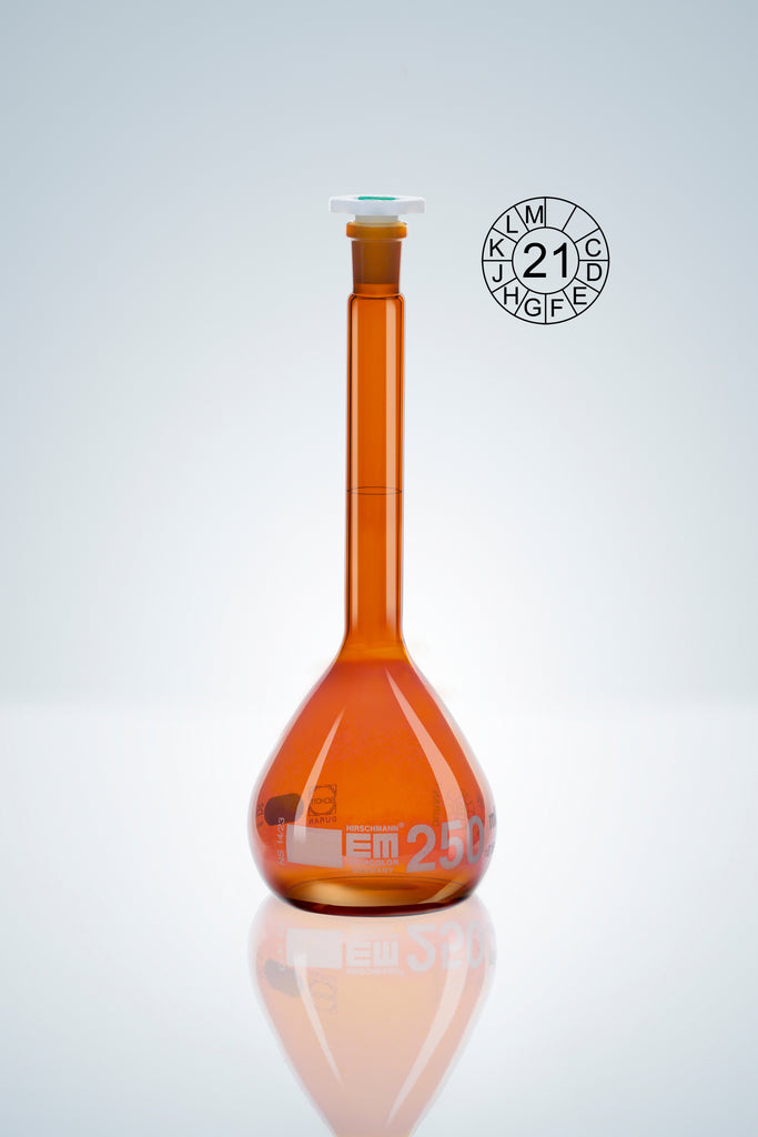 Volumetr. flask DURAN&reg;,cl.A, amber glass