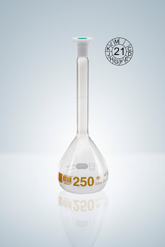 Volumetr. flask DURAN&reg;,cl.A, amber stain 