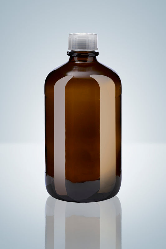 Amber glass bottle, 2500 ml