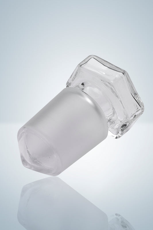 Hollow glass stopper, clear glass