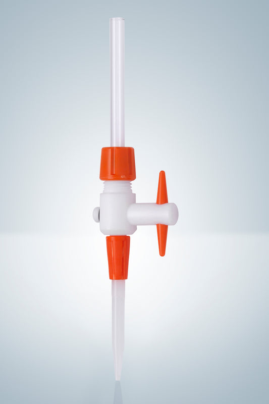PTFE-stopcock with PP tip