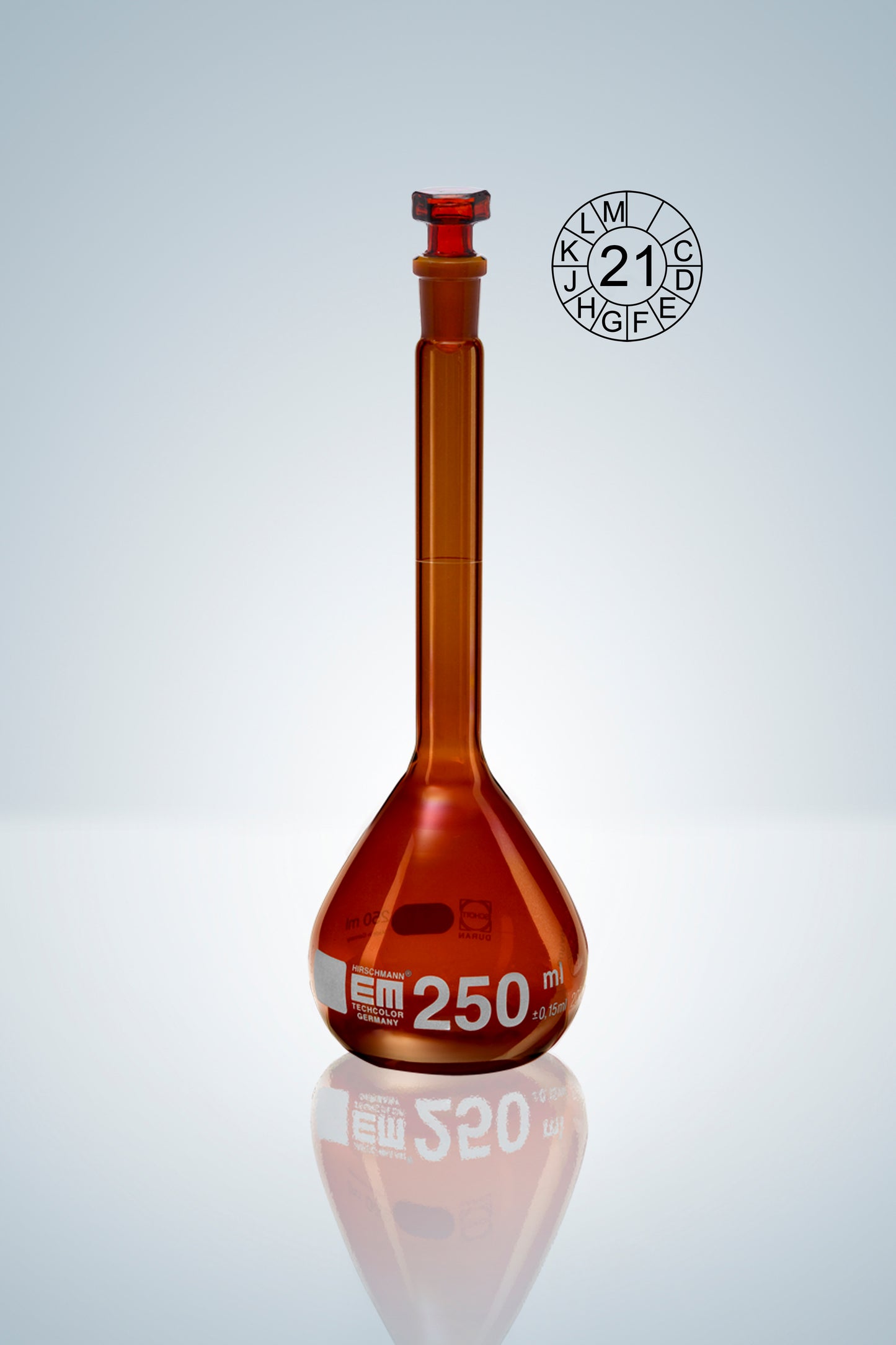 Volumetr. flask DURAN&reg;,cl.A, amber glass
