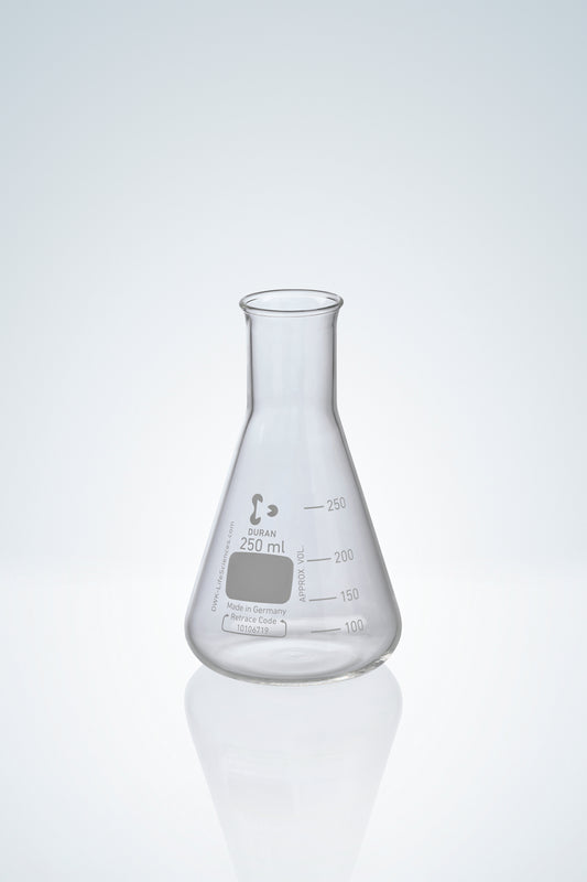 Erlenmeyer flasks DURAN&reg;, white grad.