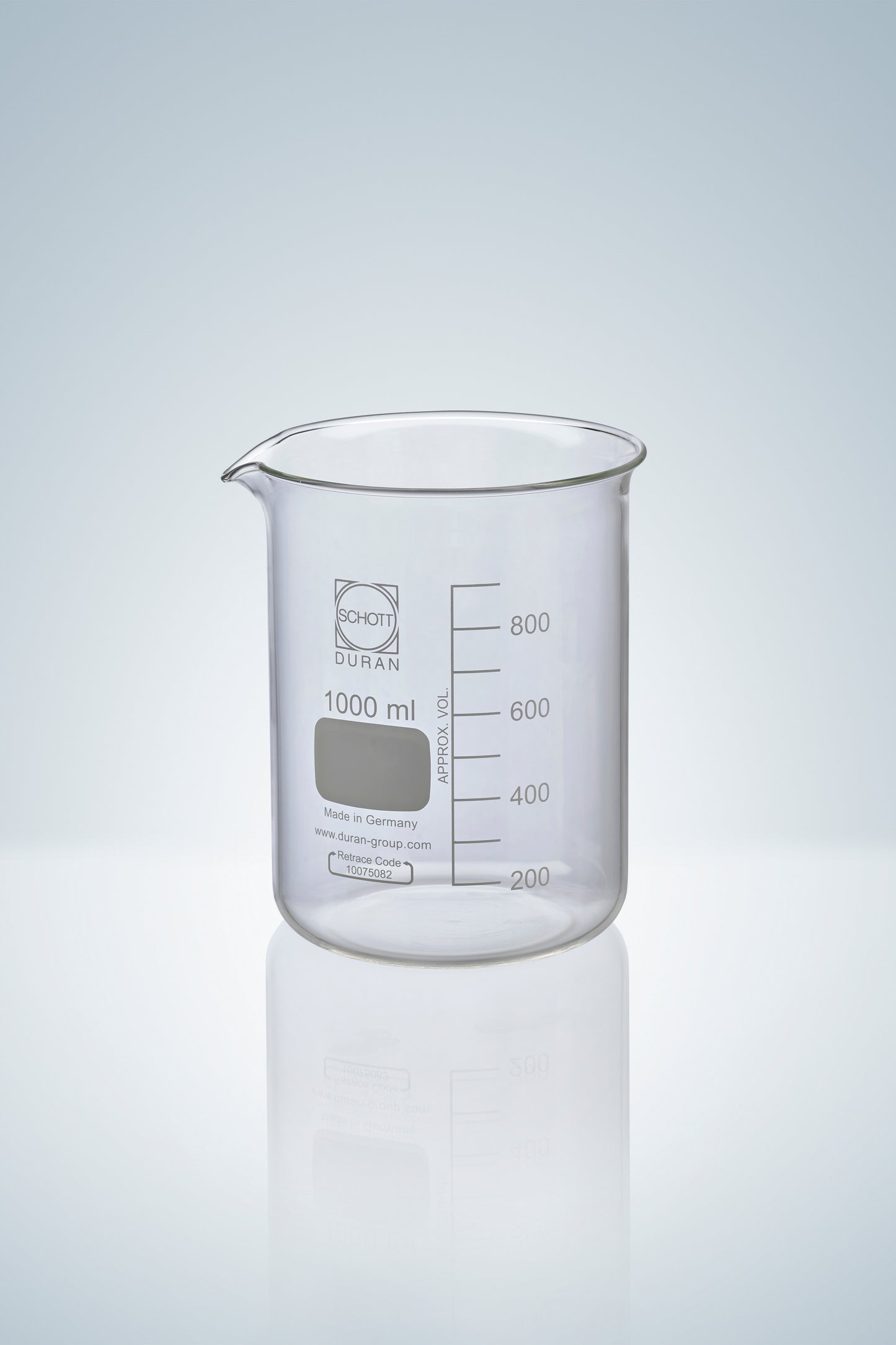 Beakers DURAN&reg;, low form, white grad.