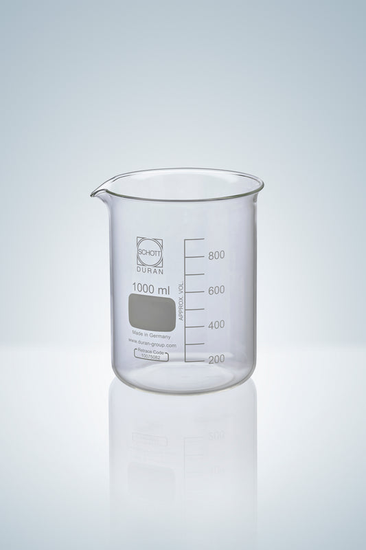 Beakers DURAN&reg;, low form, white grad.