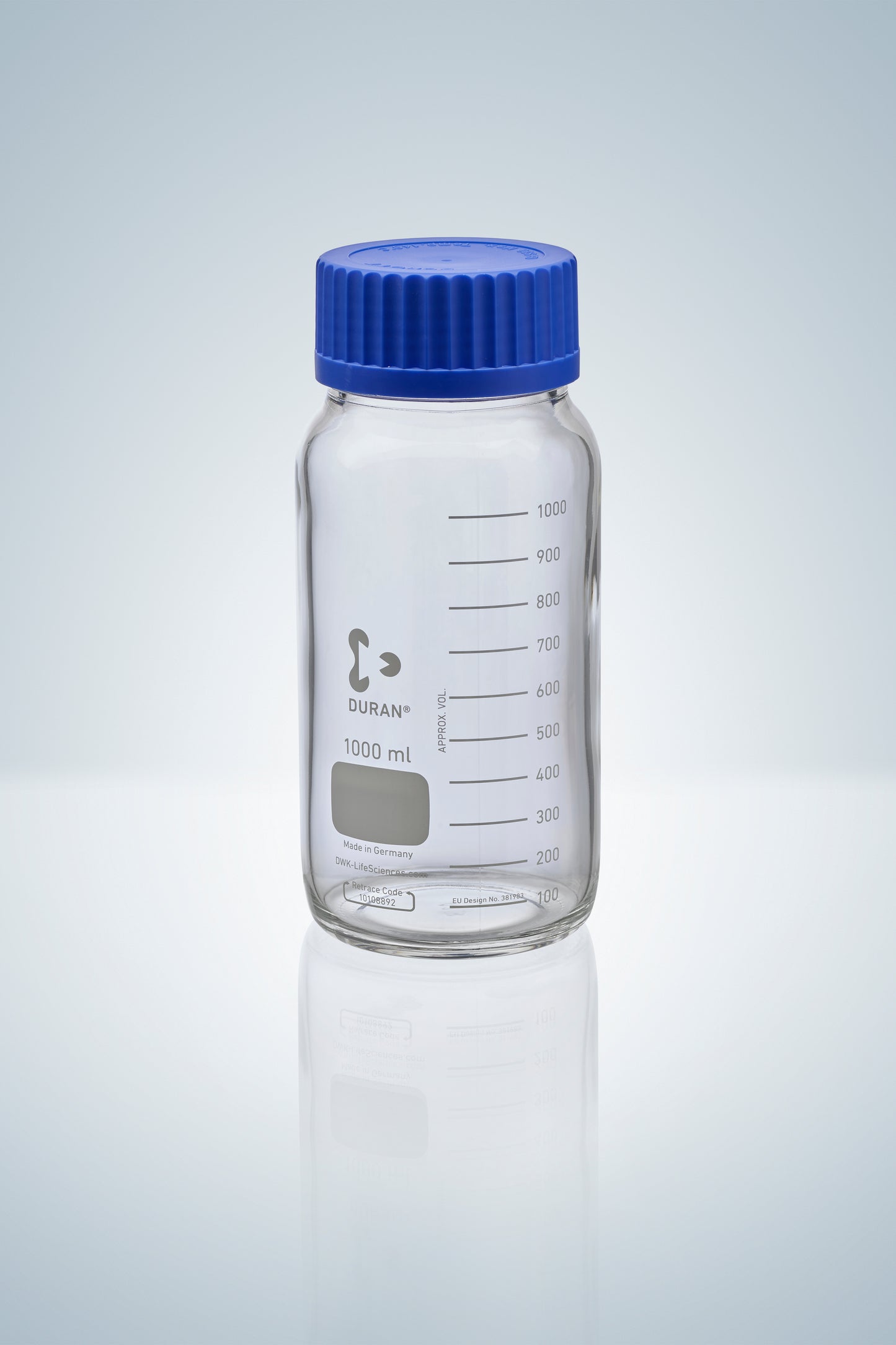 Glass bottles DURAN&reg;, clear glass