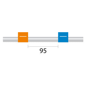 Finaprep flared 2-Stop PVC Orange-Blue Pump Tubing (95mm between stops)
