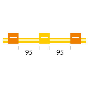 Finaprep flared 3-Stop Solva Orange-Yellow Pump Tubing (95mm between stops)