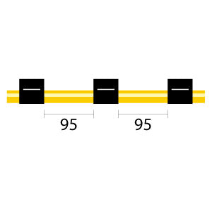 Finaprep flared 3-stop Solva Black-Black Pump Tubing (95mm between stops)