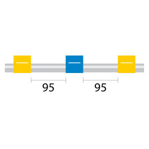 Finaprep 3-Stop Solva Yellow-Blue Pump Tubing (95mm between stops)