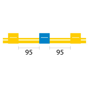 Finaprep flared 3-Stop Solva Yellow-Blue Pump Tubing (95mm between stops)