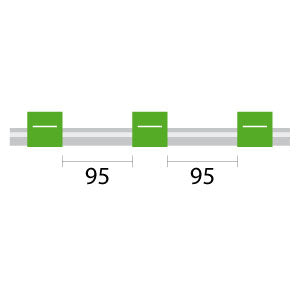 Finaprep 3-stop Solva Green-Green Pump Tubing (95mm between stops)