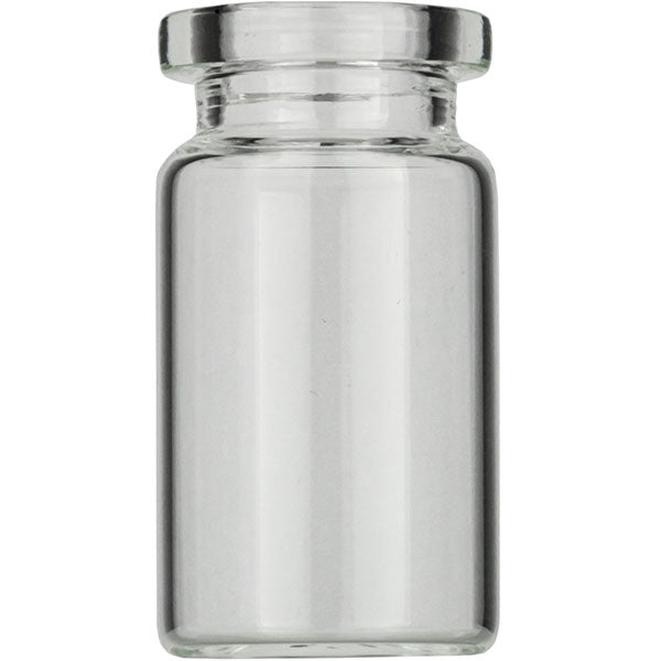 Crimp neck vial, N 20, 20.5x38.0 mm, 5.0 mL, flat bottom, flat neck, clear
