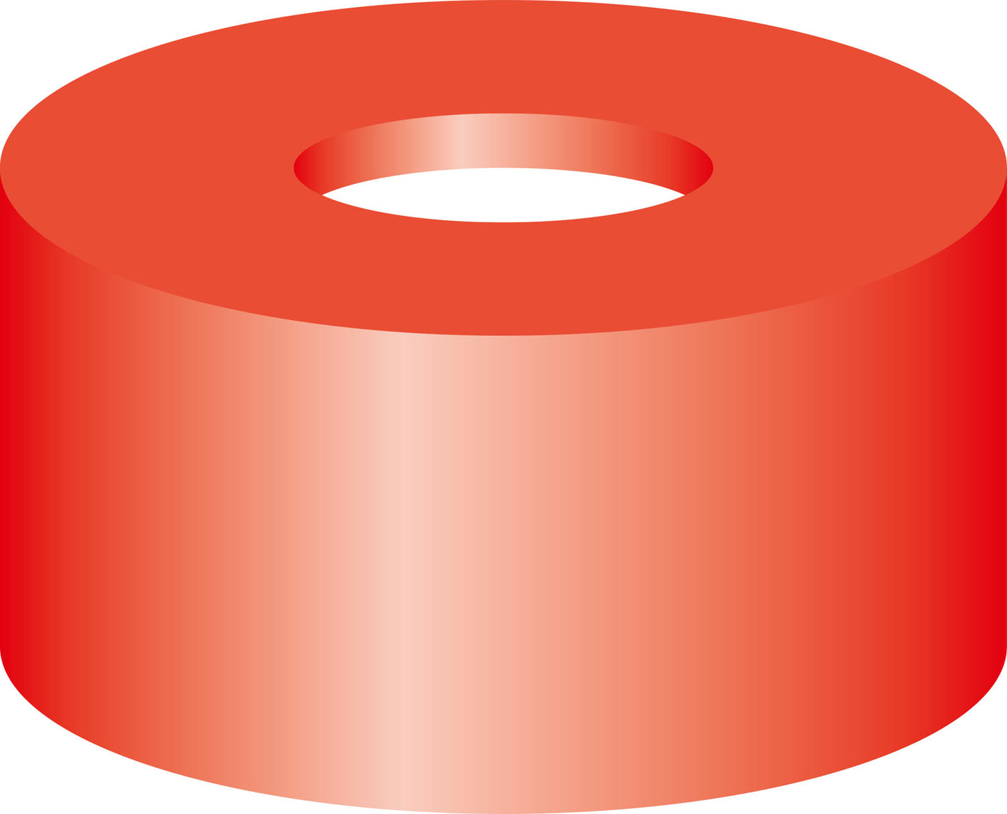 Snap ring closure, N 11, PE, (hard), red, center hole,Silicone w./PTFE red,1.0mm