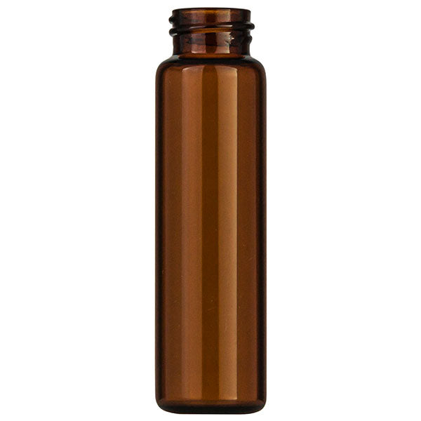 Screw neck vial, N 15, 18.5x66.0 mm, 12.0 mL, flat bottom, amber