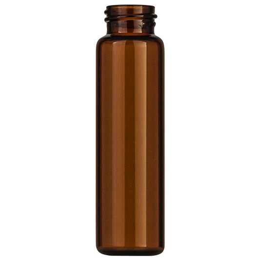 Screw neck vial, N 15, 18.5x66.0 mm, 12.0 mL, flat bottom, amber