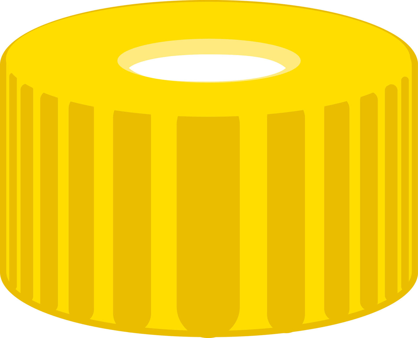 Screw closure, N 9, PP, yellow, center hole, Silicone white/PTFE red, 1.0 mm