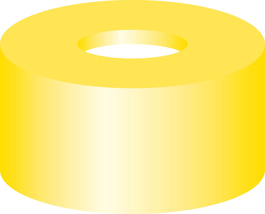 Snap ring closure, N 11, PE(hard),yellow,center hole,Silicone w./PTFE red,1.0 mm