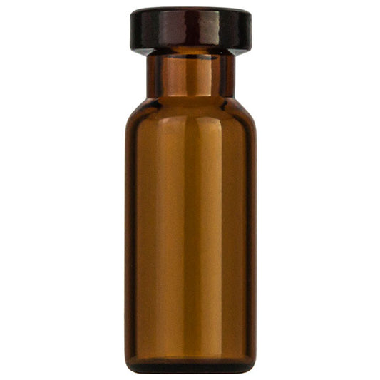 Crimp neck vial, N 11, 11.6x32.0 mm, 2 mL, small opening, flat bottom, amber