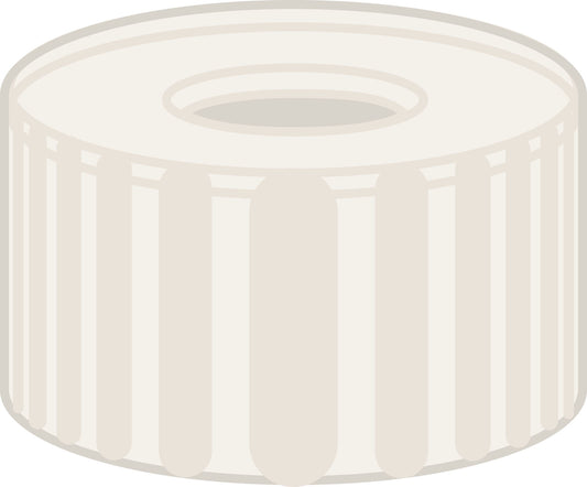Screw closure, N 9, PP, transparent, center hole, no liner