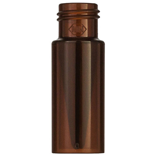 Screw neck vial, N 9, 11.6x32.0 mm, 0.3 mL, inner cone, PP amber