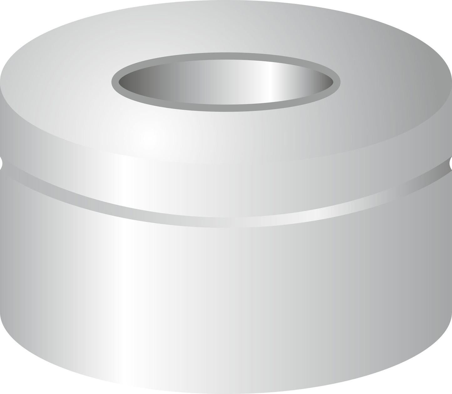 Crimp closure, N 11, alu., center hole, o-ring + aluminum septa, silver, 0.1 mm