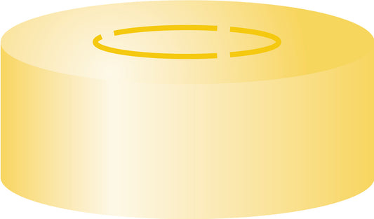 Crimp closure, N 20, alu., gold, center tear off,Butyl dark gray/PTFE gray,3.0mm