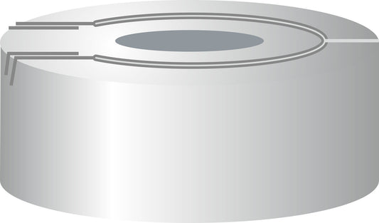 Crimp closure, N20,alu.,pressure rel,center hole,Butyl l.gray/PTFE d.gray,3.0mm