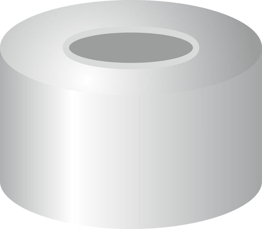 Crimp closure, N 11, alu., center hole, PTFE gray/Butyl beige/PTFE gray, 1.3 mm