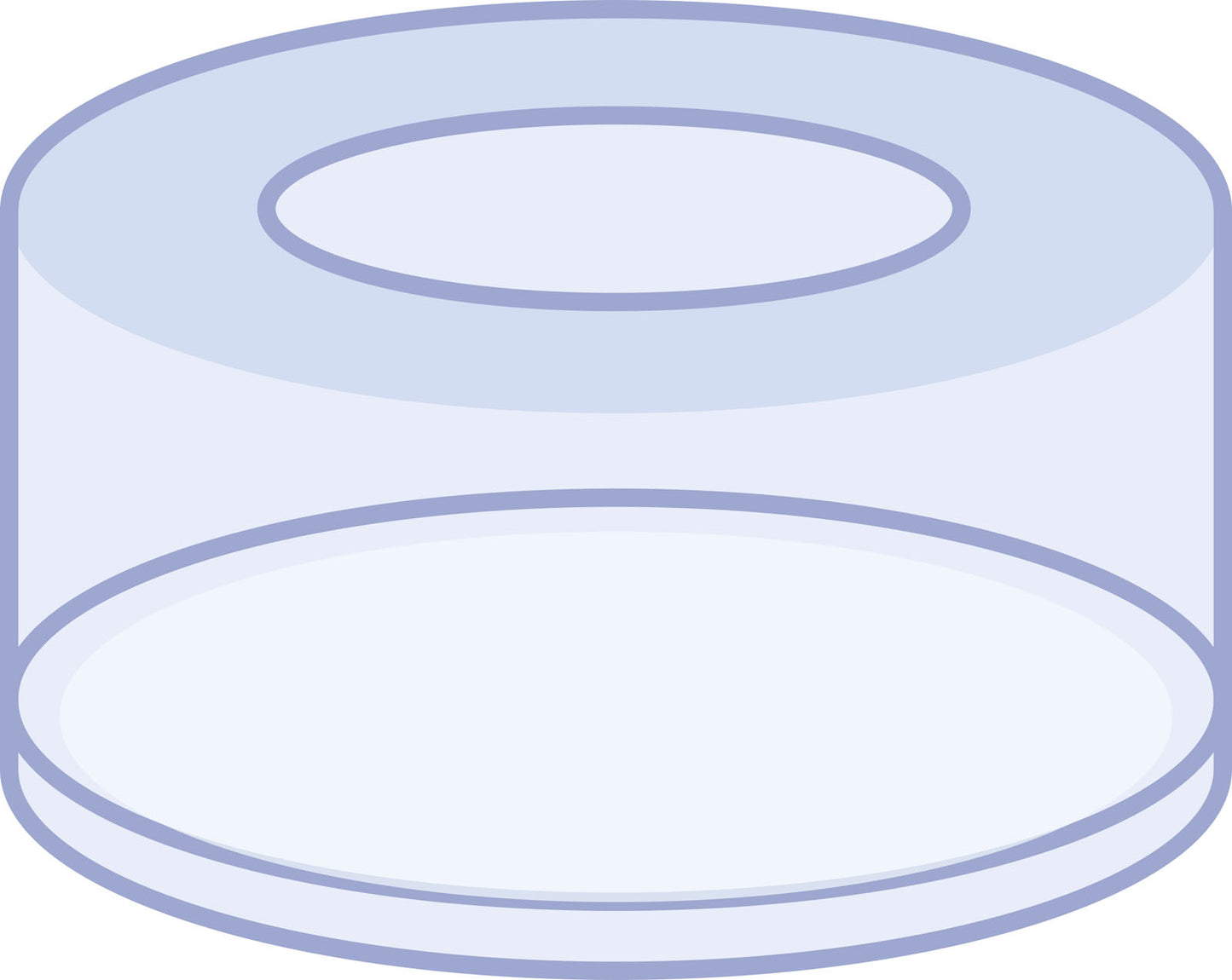 Snap ring closure, N 11, PE, transp., closed top, no liner, thin piercing area