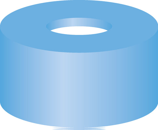 Snap ring cl., N11,PE(soft), l. blue,hole,Sil w./Polyimide or.,1.0,fluorine-free
