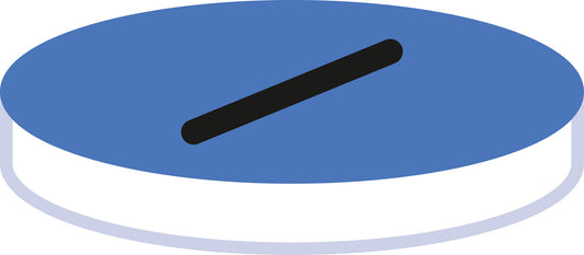 Septa N 8, Silicone/PTFE, white/blue, slit, 1.0 mm, 55&deg; shore A