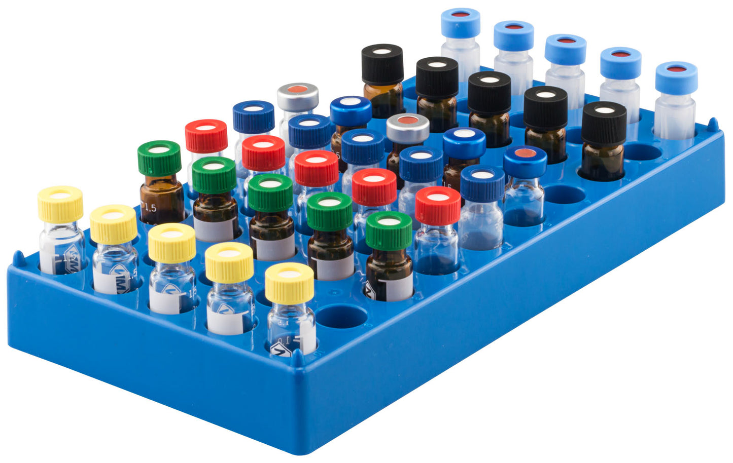 Vial rack, max. diameter 12 mm, 50 pos., stackable (if empty)