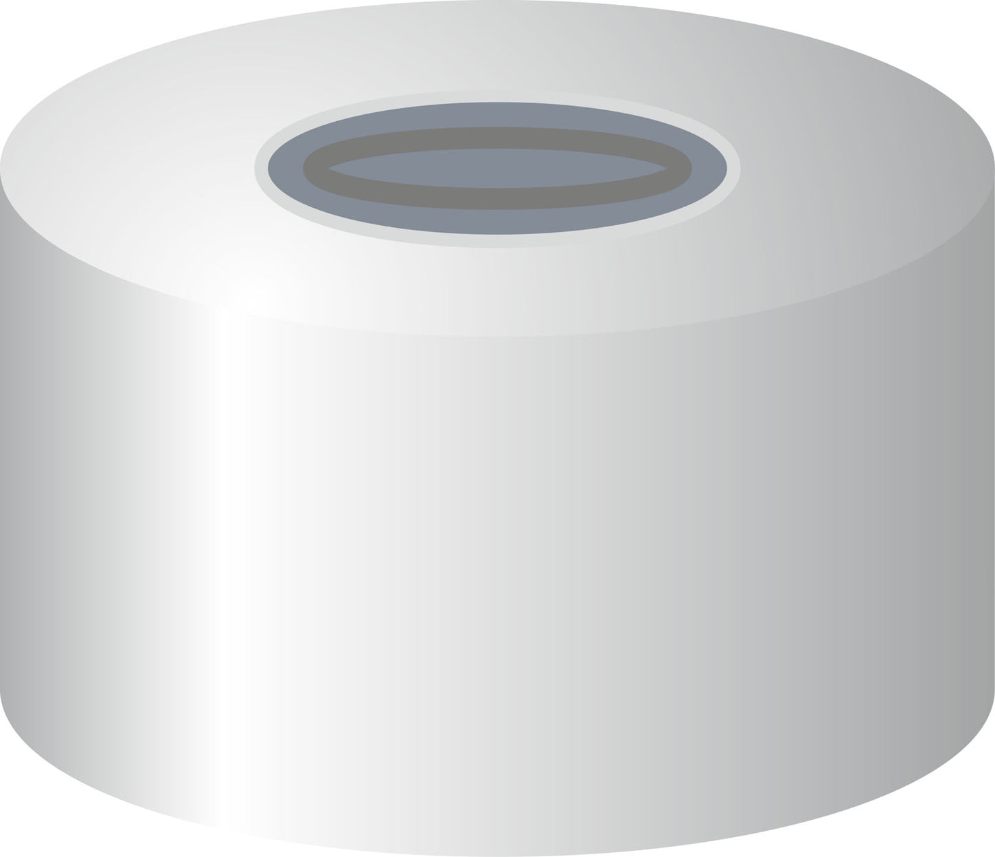 Crimp closure, N 13, alu., center hole, Butyl dark gray/PTFE gray, 2.0 mm
