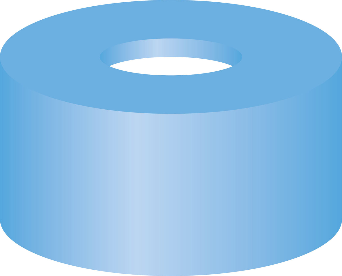Snap ring closure, N 11, PE(soft), l. blue, c.hole, Silicone w./PTFE red,1.0 mm