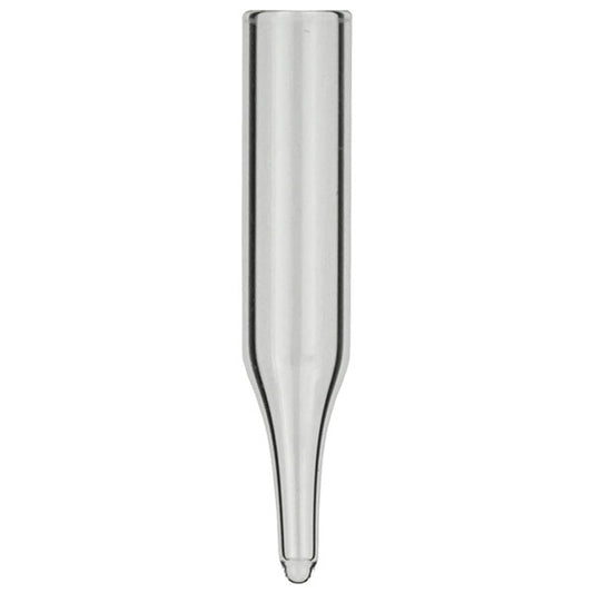 Micro-insert, N 9|N 10|N 11, 6.0x31.0 mm, 0.25 mL, conical, 12 mm tip, clear