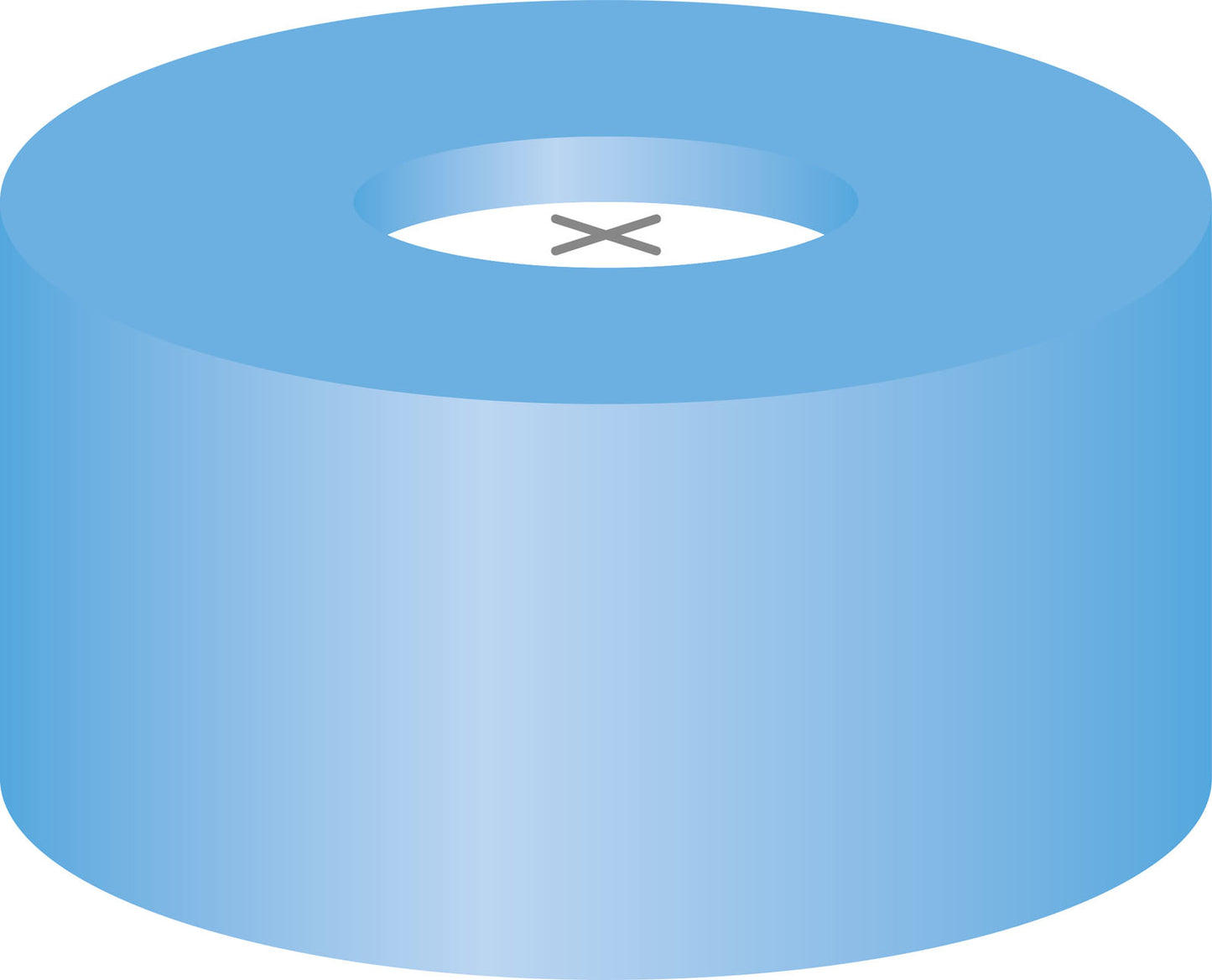 Snap ring closure, N 11,PE(soft),l.blue,c.hole,Sil.w./PTFE blue,cross-slit,1.0mm