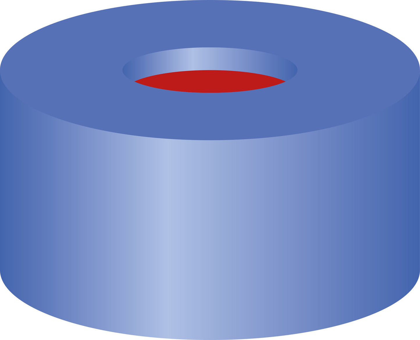 Snap ring closure, N 11,PE(hard),blue,c.hole,PTFE red/Silicone w./PTFE red,1.0mm