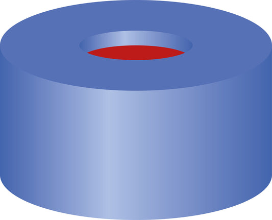 Snap ring closure, N 11,PE(hard),blue,c.hole,PTFE red/Silicone w./PTFE red,1.0mm
