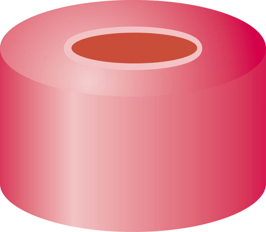 Crimp closure, N 11, alu., red, center hole, Red Rubber/FEP colorless, 1.0 mm