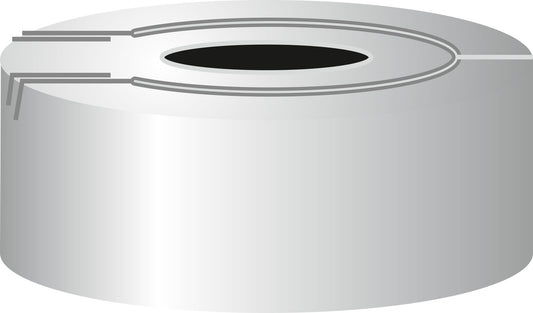 Crimp closure, N 20, alu., pressure release, silver, center hole, no liner