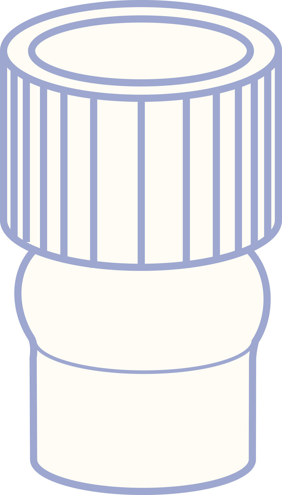 PE plug, N 8, Polyethylene, transparent, closed top, no liner